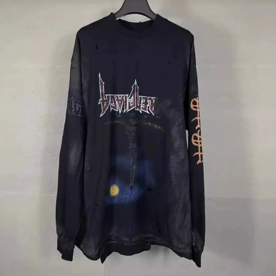 B*alenÓciaga Paris Moon Upside Down T-Shirt OversÓized