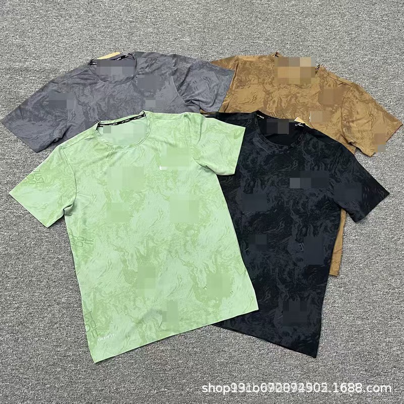 Short-Sleeved T-Shirt for Men, Trendy Brand, Loose American Casual Half-Sleeve Top, Wholesale Boys' Printed T-Shirt, Sports Quick-Drying Outdoor