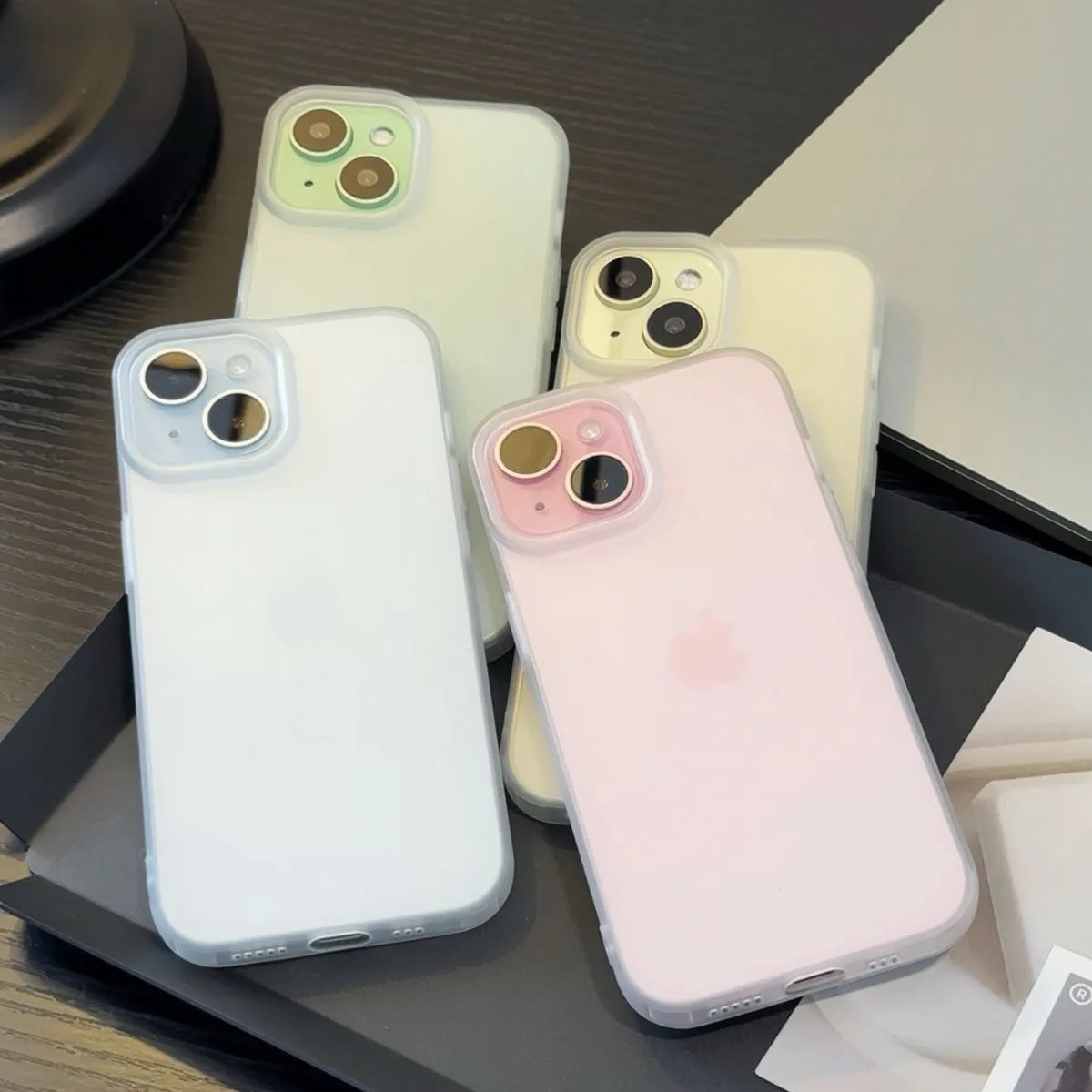 Ice Transparent Ultra-thin Premium Mobile Phone Case for Apple 16 14Pro Max Soft Rubber 13Pro Transparent 11 Simple