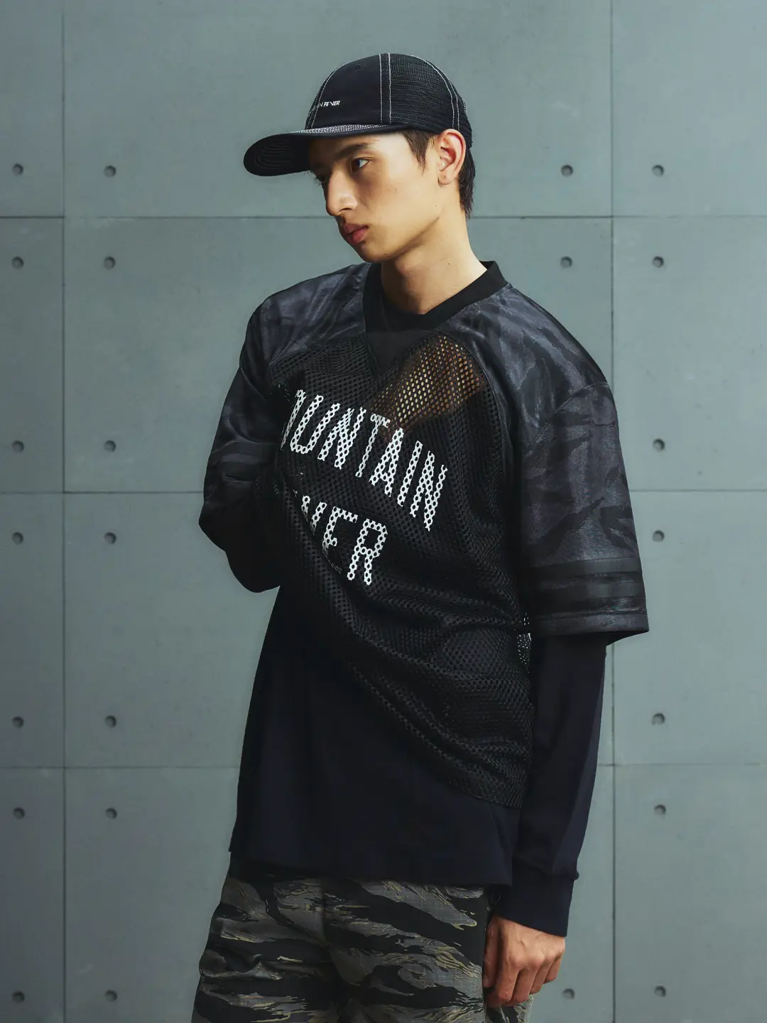 Mountainfever Aw24 Tiger Pattern/Mc Camouflage American Mesh Cut Out Loose Number Rugby Jersey