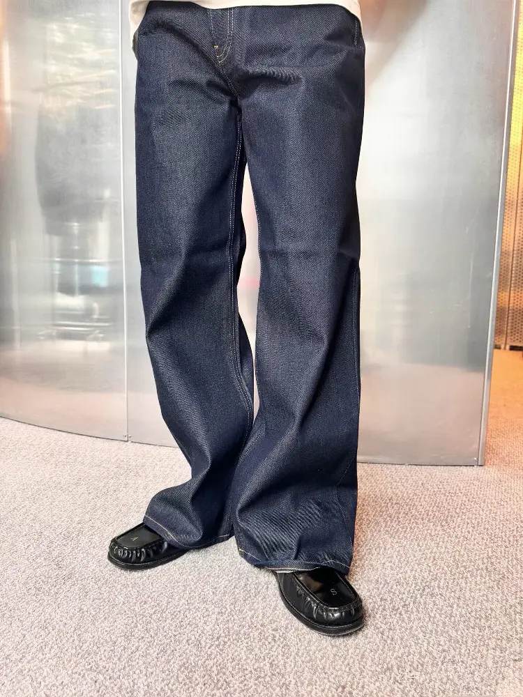 25SS 2021M Raw Cow Jeans/Hard Feeling/15OZ Thickened Denim/King of Commuters/Straight Leg Loose Fit