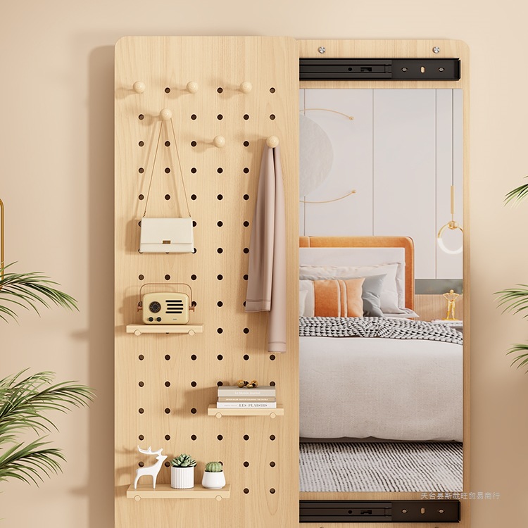 Hole Board Penetrating Mirror Integrated Push-pull Closure Hidden Wall Can Blocked Wall Hanging Entrance Invisible Fitting Dream Source