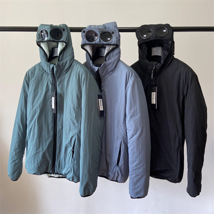Cp Cross-Border Exclusive Supply Company Winter Men's Casual Hooded Windproof Cotton Jacket Warm Cardigan Zipper Cotton Coat