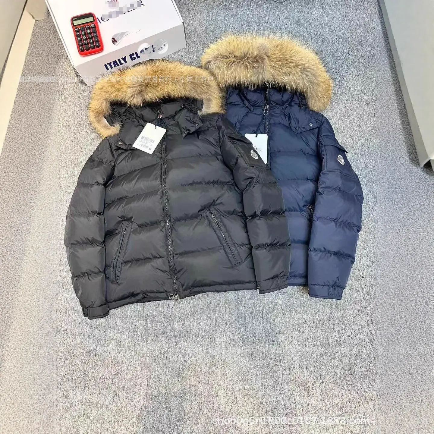 25冬季外贸蒙家爆款大毛领连帽男女同款羽绒棉服加厚保暖外套厚实