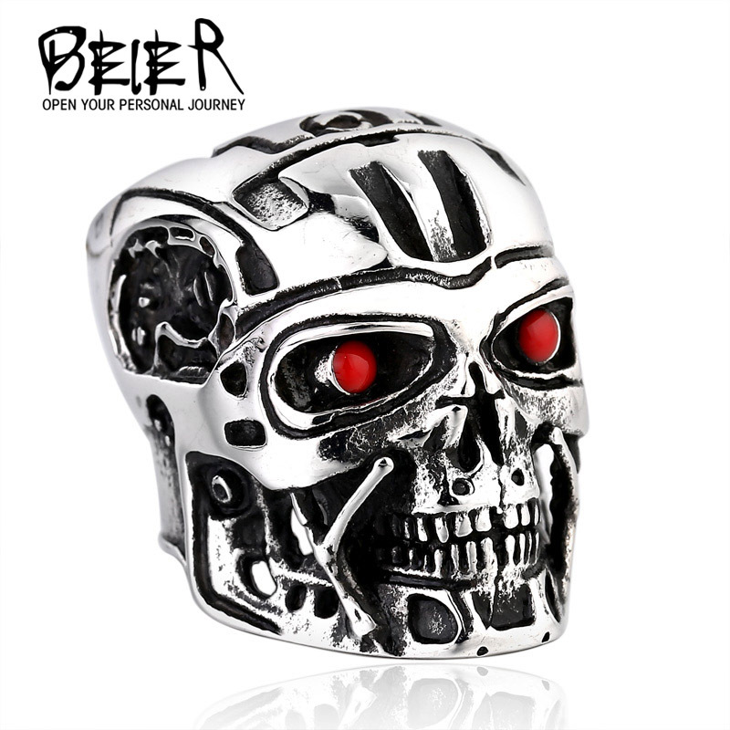 beier European and American fashion jewelry wholesale Genesis Terminator Avatar ring domineering men's personality ring