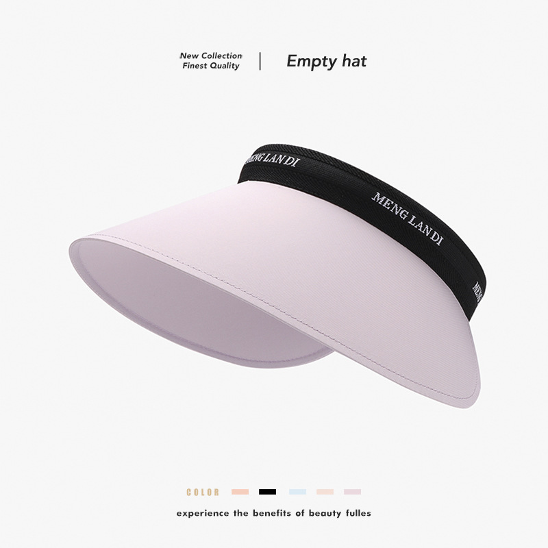 PVC Wide-brimmed Sunscreen Hat Women's Anti-ultraviolet Air Top Hat Breathable Sports Sunshade Hat for Outdoor Travel in Summer