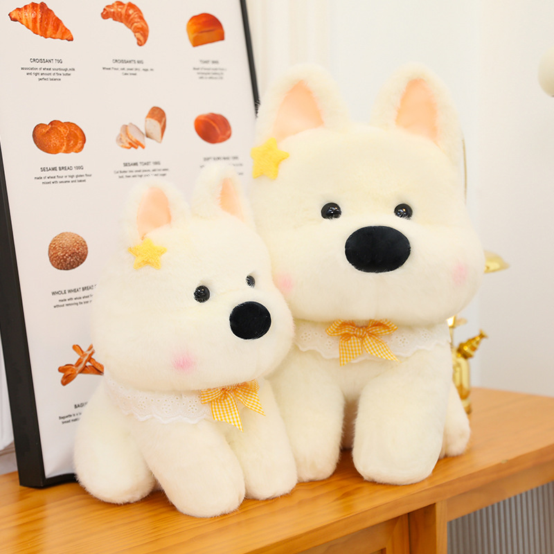 New Foreign Trade Cute Bow-Knot West Highland Dog Plush Toy Doll Children's Plush Toy Pillow Manufacturer Wholesale