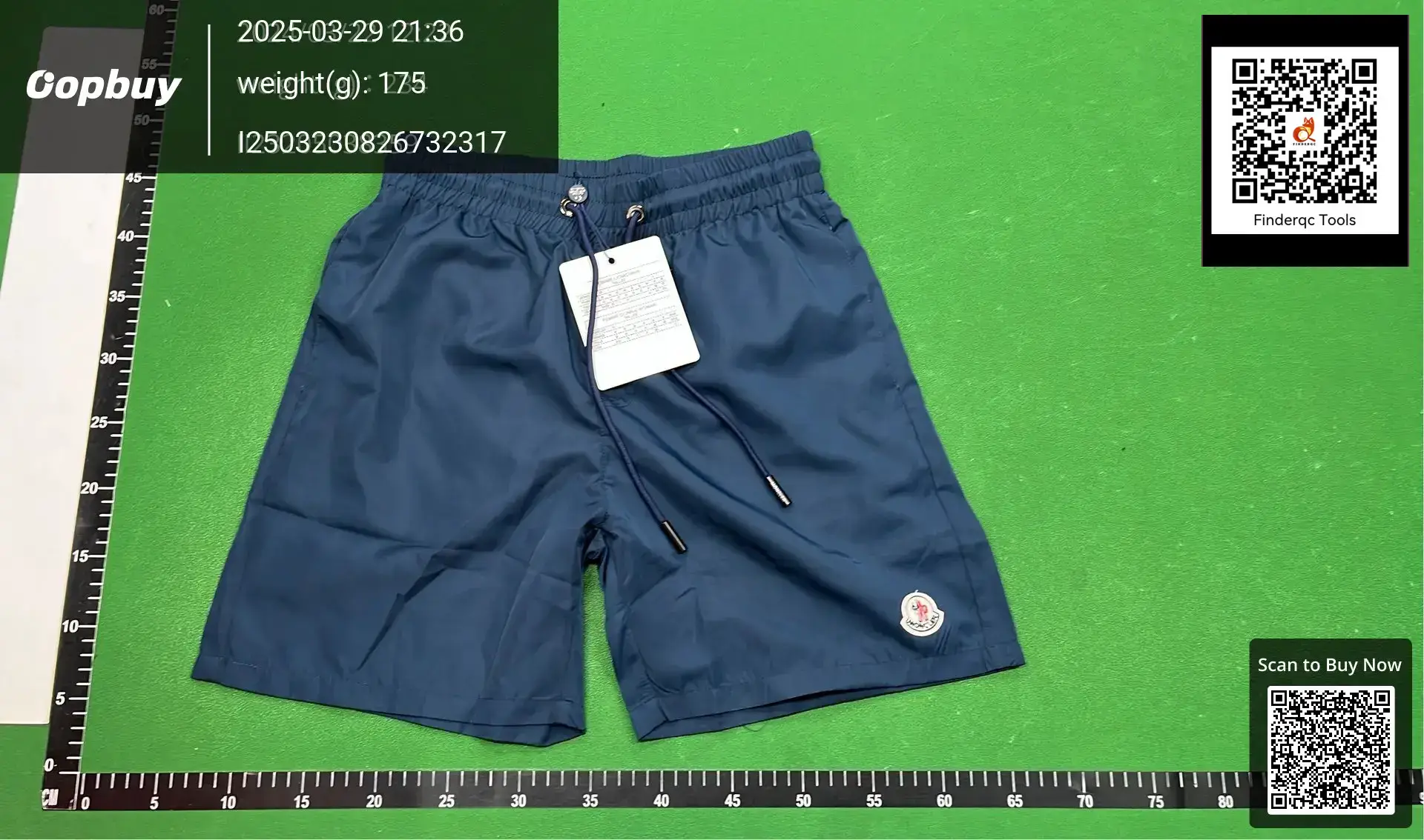 Moncler Navy Blue Logo Shorts