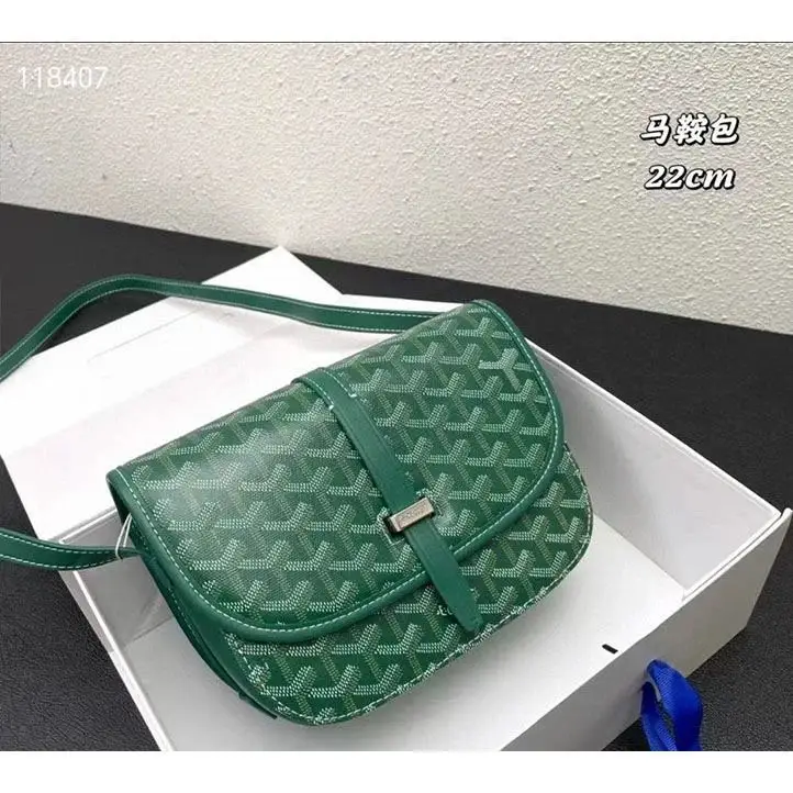 Goyard Beat Bag Green 22cm