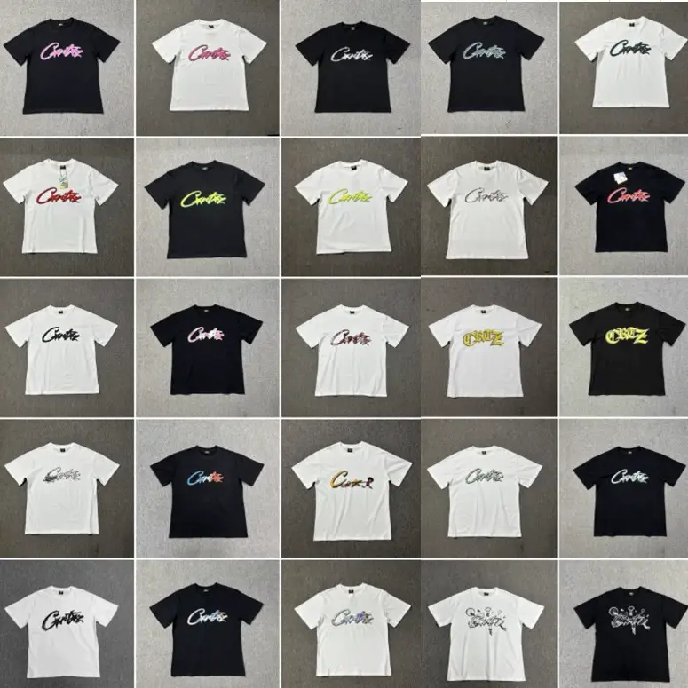 corteiz Alcatraz series T-shirt short-sleeved letters Logo printing men and women double yarn fashion short-sleeved T-shirt Wholesale