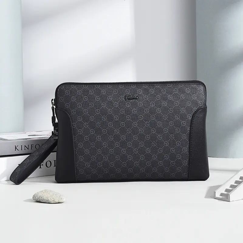 Goldlion Men Clutch Bag Business Large-Capacity Envelope Bag Men's Mobile Phone Bag iPad Handbag Password Lock Men's Bag