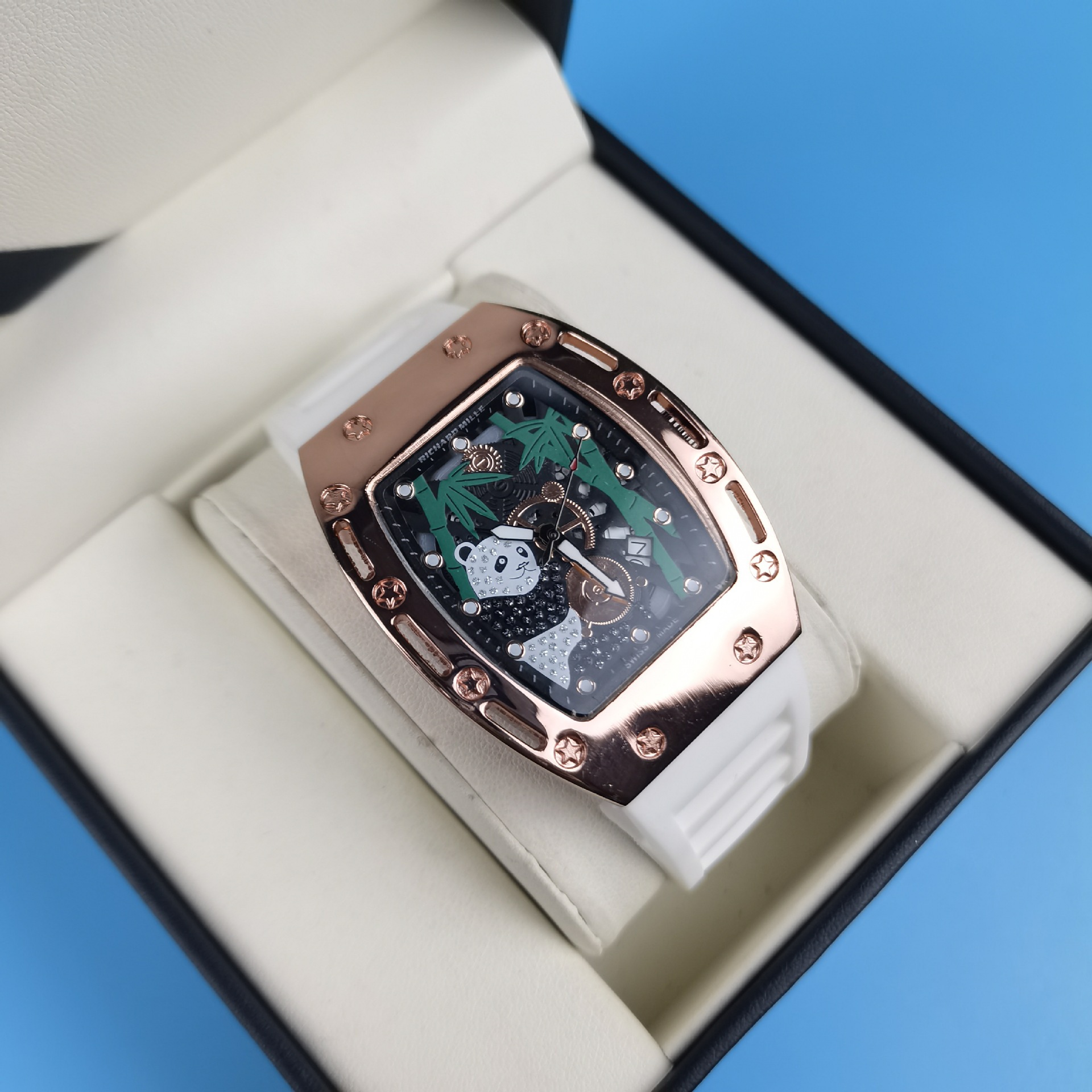 Foreign Trade Explosions Richard Panda Barrel Fashion Watch Calendar Waterproof High-end Richard Student Men's Watch