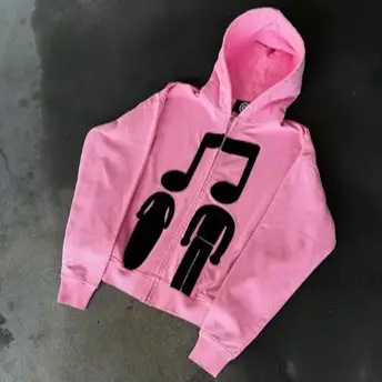 Sweatshirt with Zipper, Musician Print Hoodie, 2025 New Spring and Autumn Sweatshirt, Loose Fit Couple's Jacket