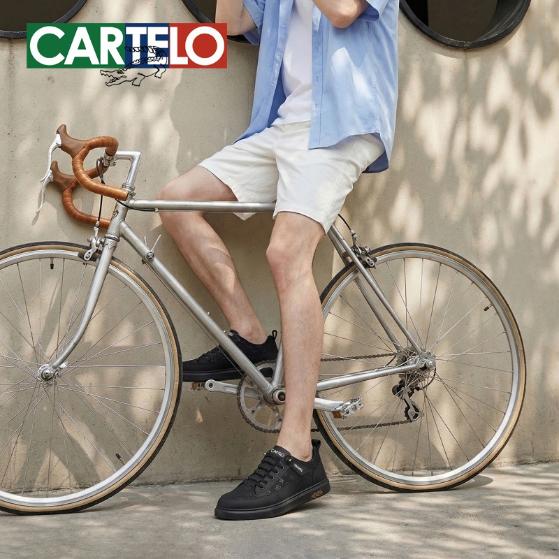 Cartelo Crocodile Summer Canvas Thin Fashion Casual Shoes for Men, Soft Sole, Wear-Resistant Sports Sneakers, Versatile Driving Shoes