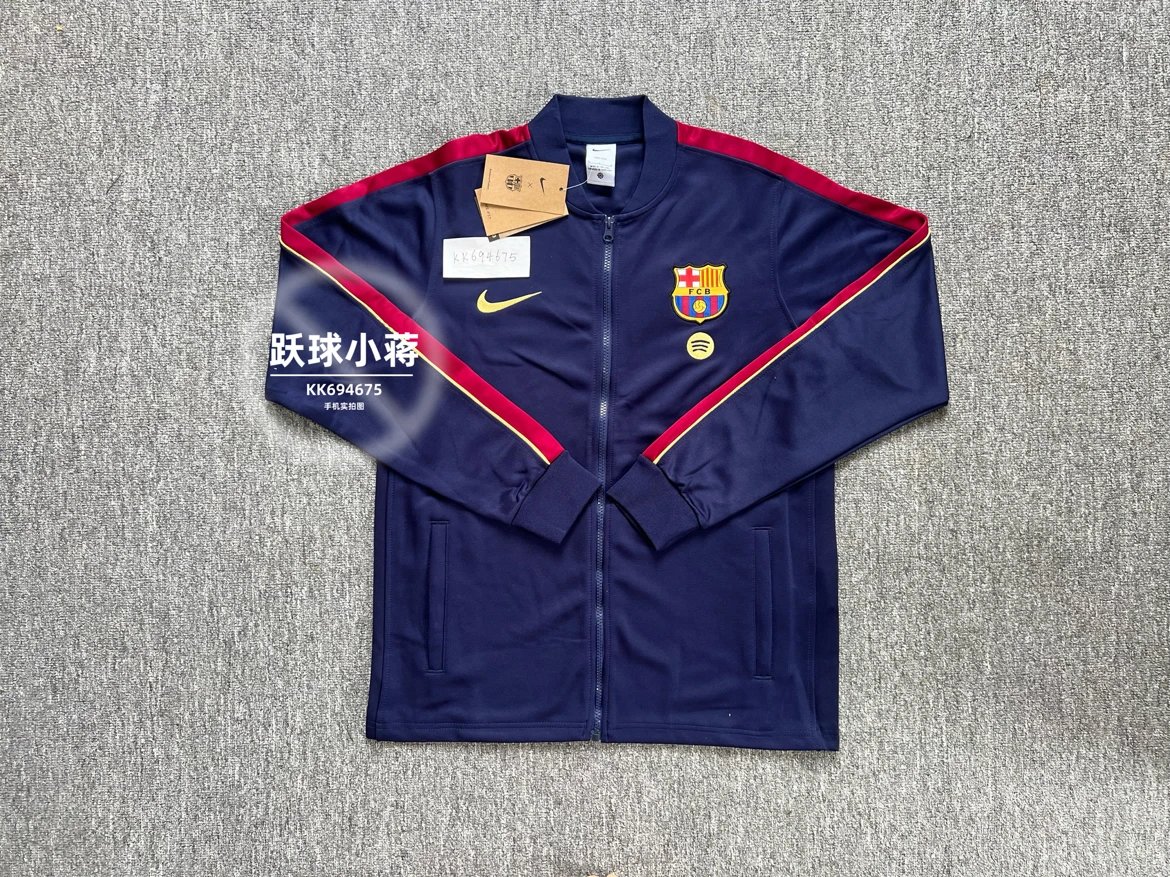 New Barca Red Royal Blue Casual Jacket Coat