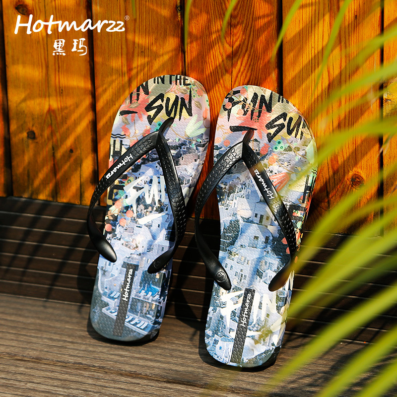 Hotmarzz Heima Men's New Non-slip Flip-flops Clip Beach Shoes Casual Shopping Trendy Brand Slippers