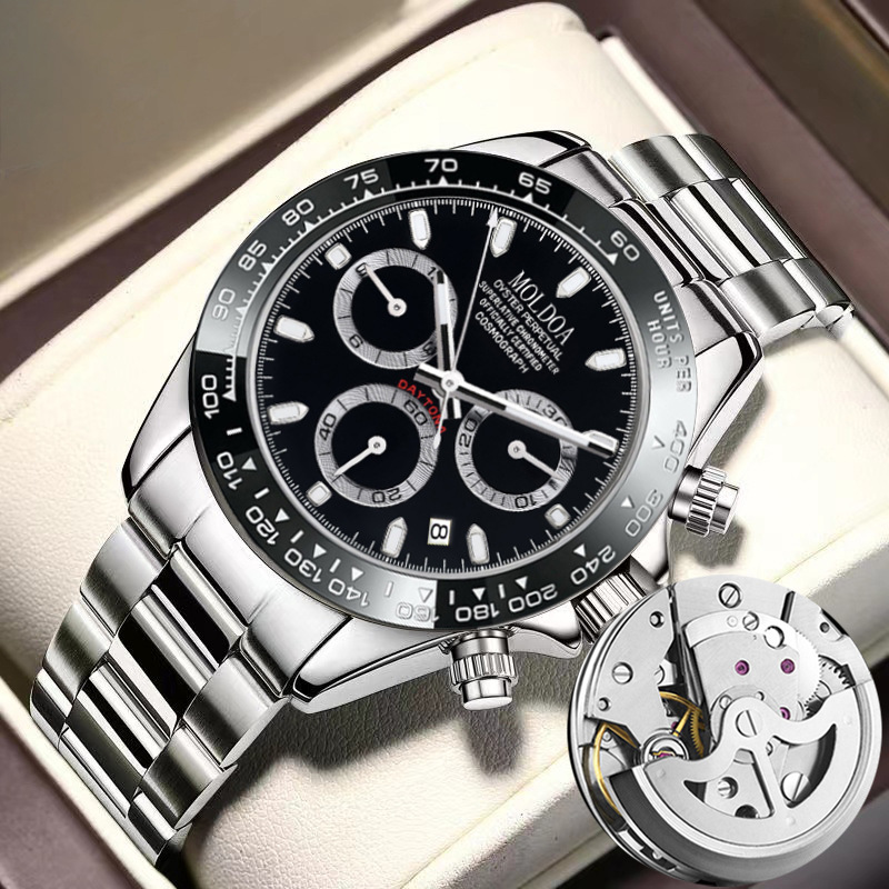 Explosions Men's Watch Ditong Three-Eye Six-Pin Automatic Mechanical Watch Waterproof Calendar Business Quartz Watch