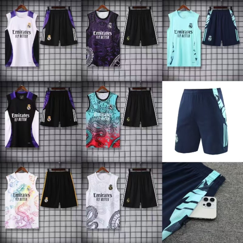 Directly from the Source, 2526 New Real Madrid Football Uniform Training Suit Co-Branded Special Edition Sleeveless Vest Jersey Foto QC de 1688 na Qualit.ly