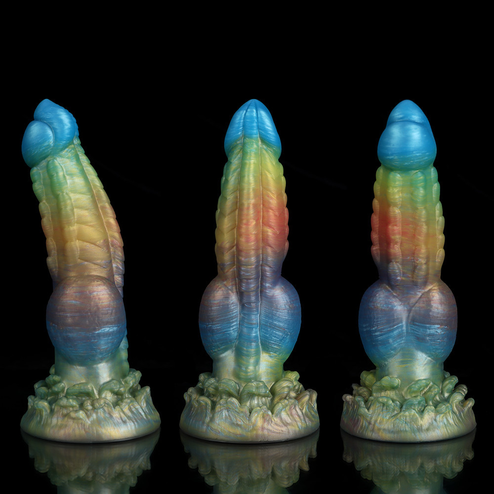 Mixed color silicone shaped penis simulation dildo female masturbation manual soft thick anal plug sex products