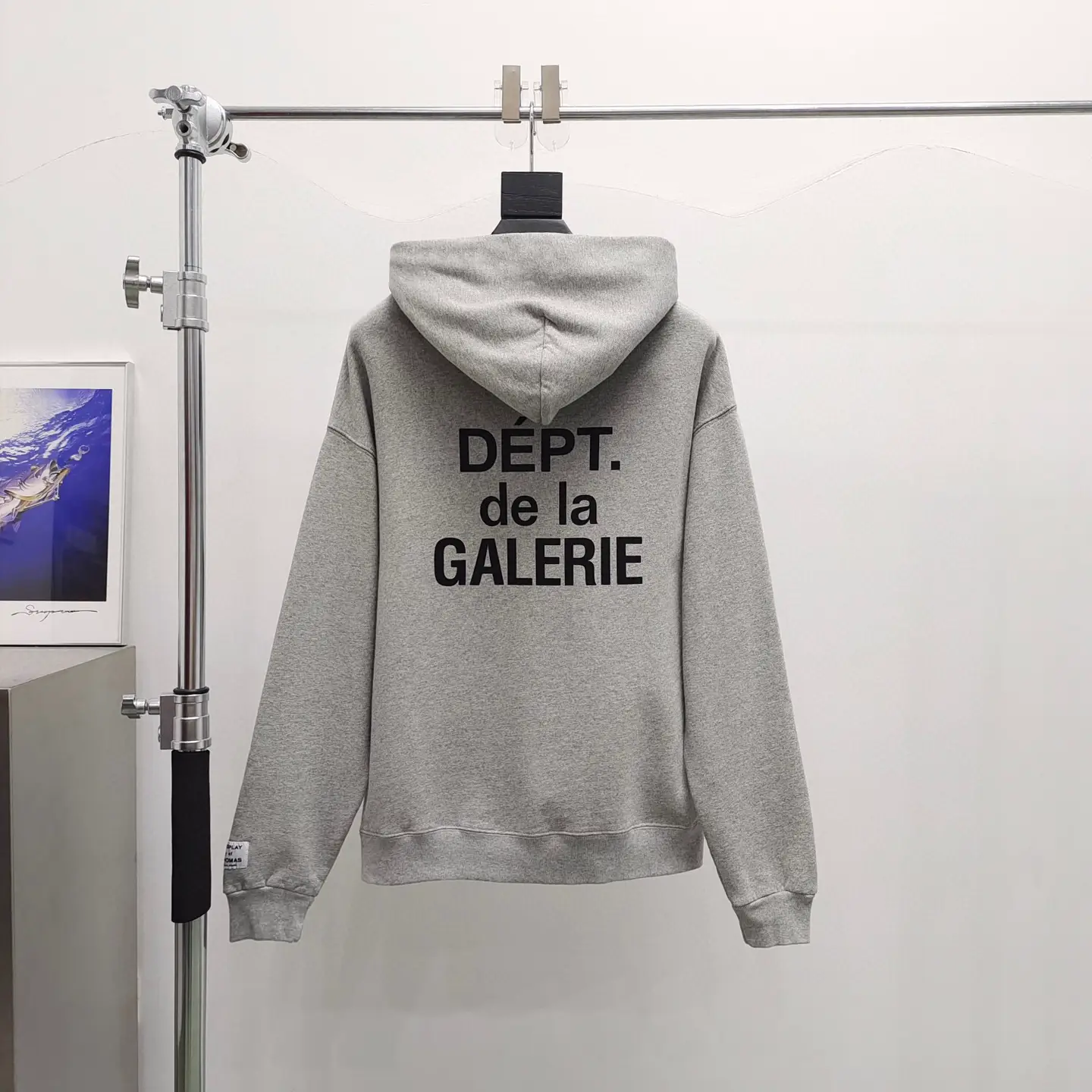 Gallery Dept American High Street Trendy Linen Gray French Zipper Sweatshirt Cardigan Hoodie Outwear