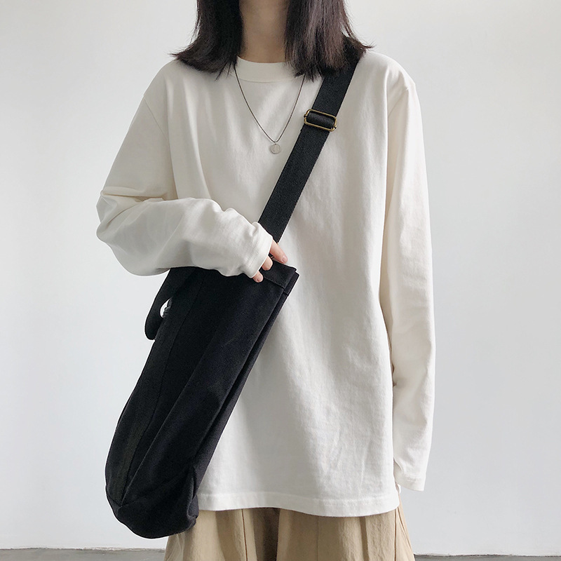 Long-Sleeved T-Shirt for Women 2025 Autum New White Student Inner Layering Shirt Korean Style Tops for Women Cross-Border Wholesale