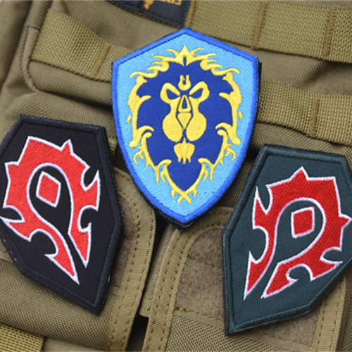 Alliance and Horde Embroidered Badge Tactical Morale Double-Sided Velcro Armband Camouflage Game Patch Warcraft Merchandise