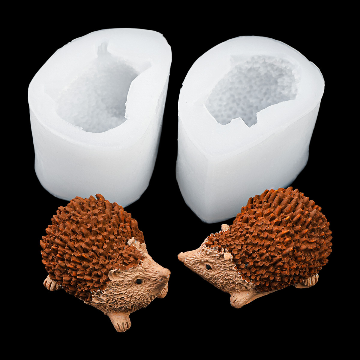 Simulated Hedgehog Silicone Mold Animal Fondant Chocolate Cake Baking Mold Aromatherapy Plaster Candle Pinch Mold
