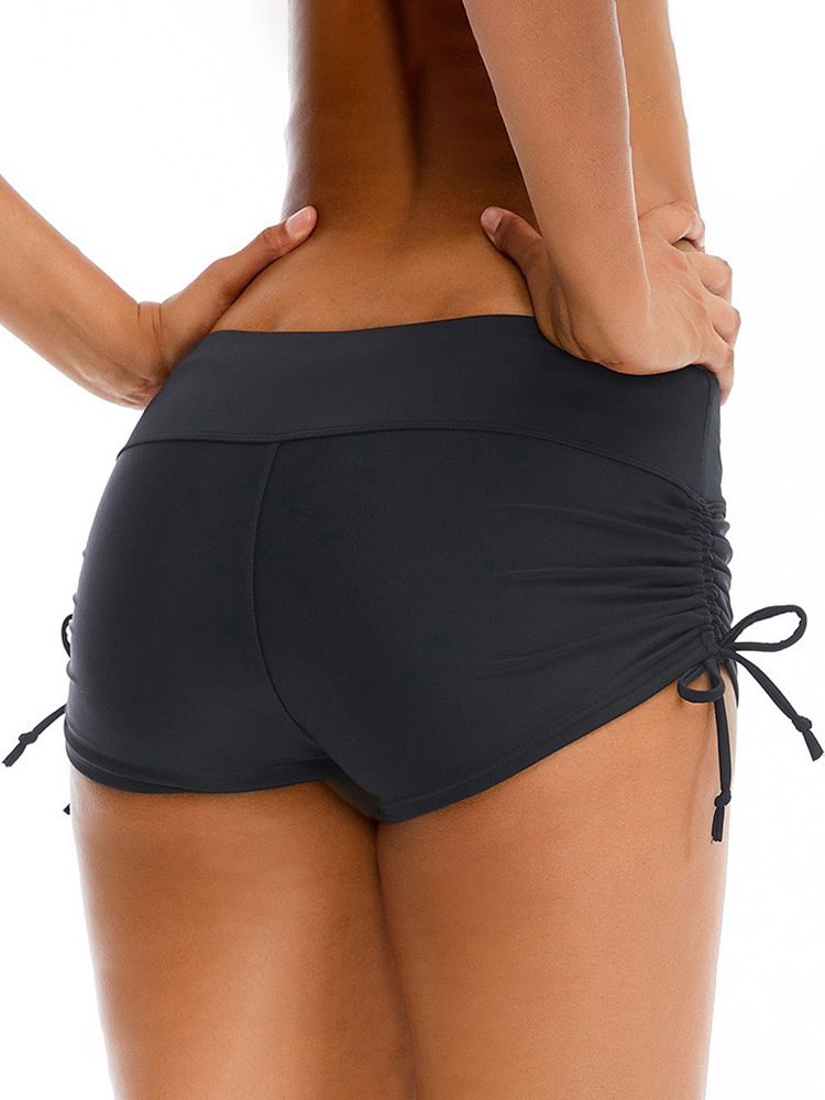 Summer Women's Loose-Fitting Lace-Up Boxer Beach Swim Shorts, Water Sports Snorkeling Set, Swimwear Pants, Beach Pants