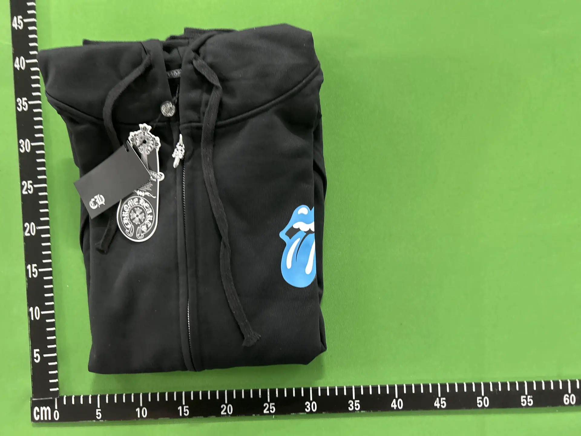 Chrome Hearts Rolling Stones Zip Hoodie Black
