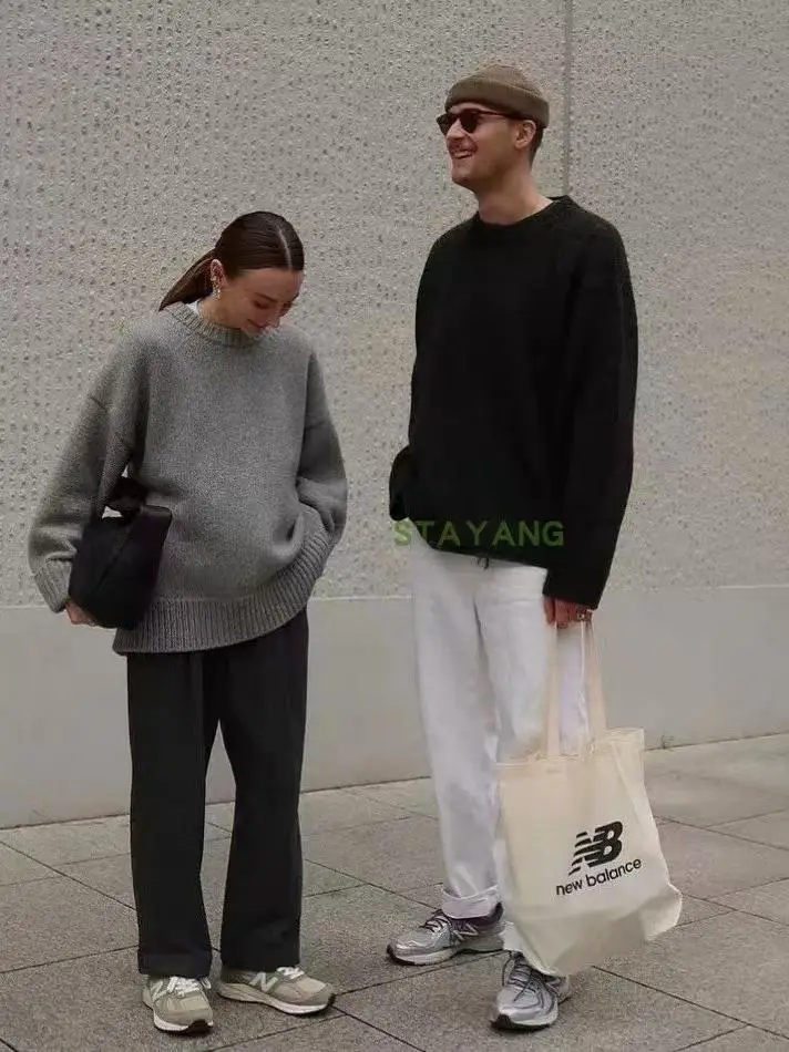 Spring Seconds t Row Style Ophelia Sweater for Women, Kendall Jenner and Hailey Bieber Same Style Wool Pullover for Men, Heavyweight about 1kg