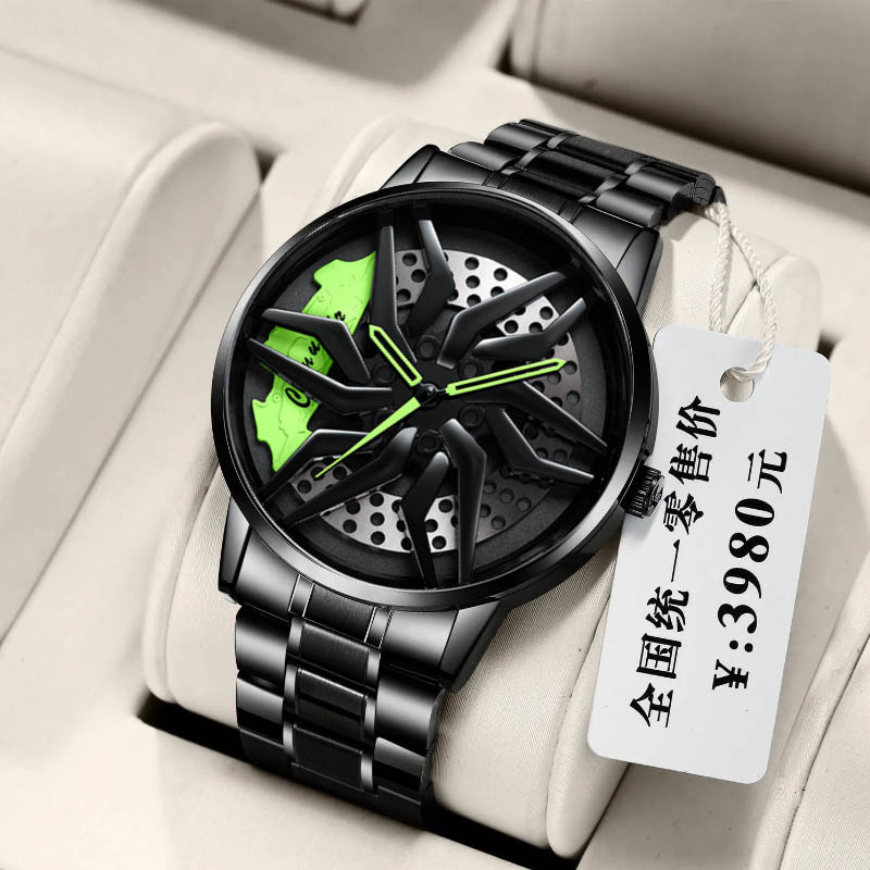 Genuine goods automatic movement watch men's hollow wheel hub waterproof Korean student non-mechanical watch 2021 New