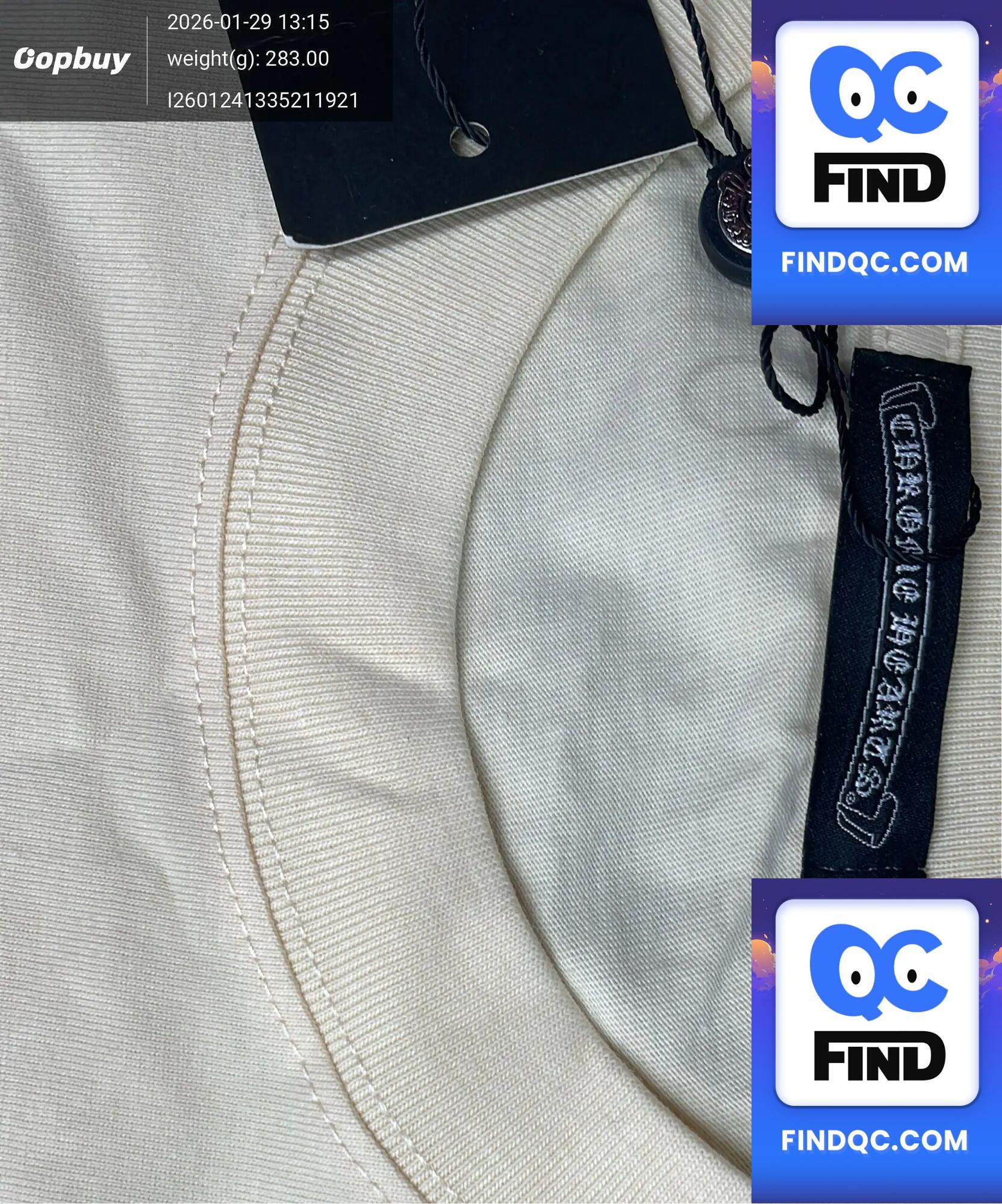 Correct Version of Chrome Hearts23Ss Colorful Horseshoe Buckle Cross Short-Sleeved Men's Pure Cotton Large Size T-Shirt — QC-foto 3