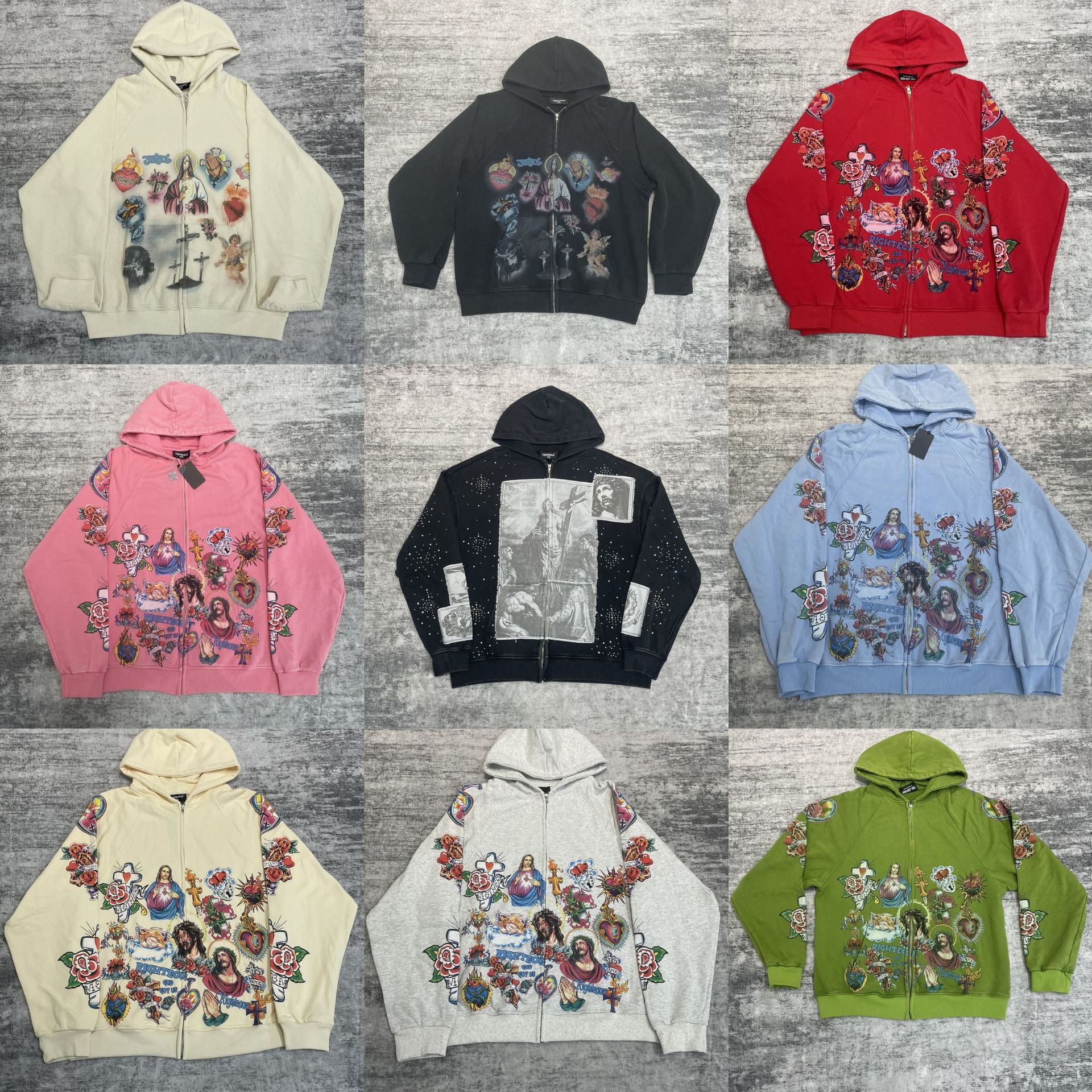 Cross-Border American Fashion We Are Righteous New American Street Hip-Hop Pure Cotton Direct-Print Sweatshirt QC-foto från 1688 på Qualit.ly