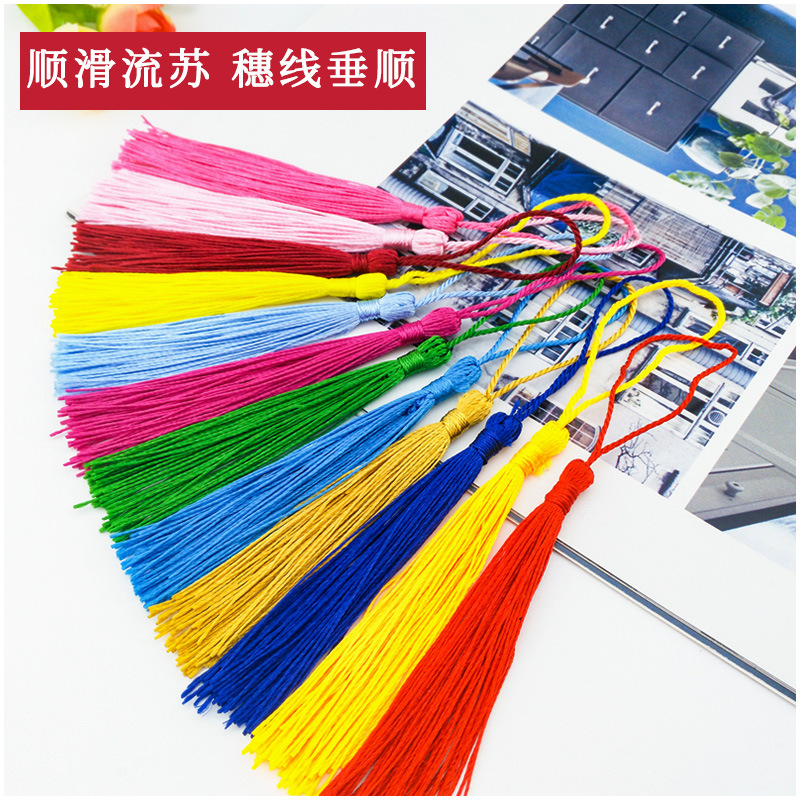 Vertical Small Round Ears Folk Pure Handmade Materials DIY Jewelry Clothing Tassel Pendants Exquisite Calligraphy and Painting Signs Wholesale