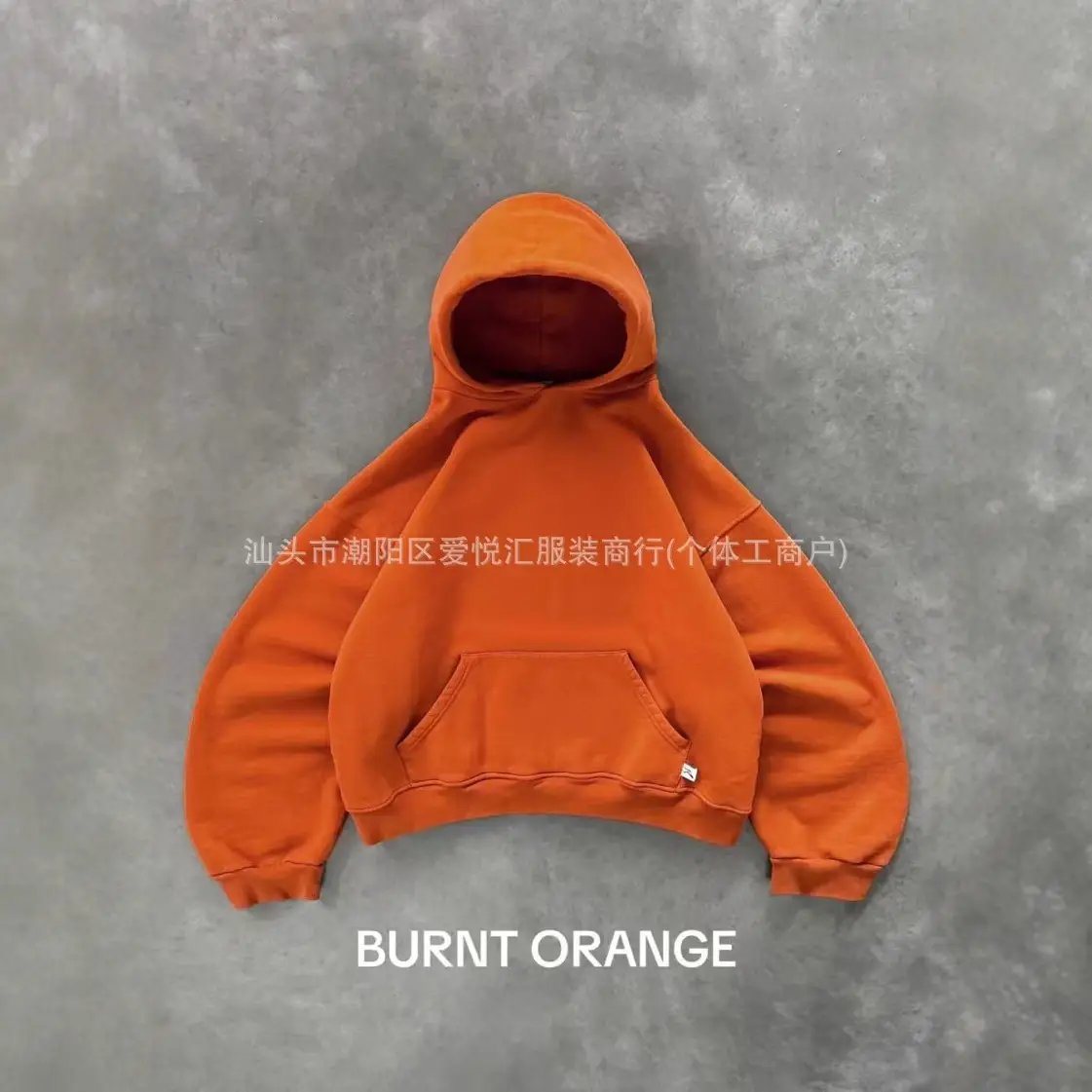 Cross-border spring new Europe and the United States casual fleece solid color sweater men and women with the same paragraph casual fashion loose trend hoodie