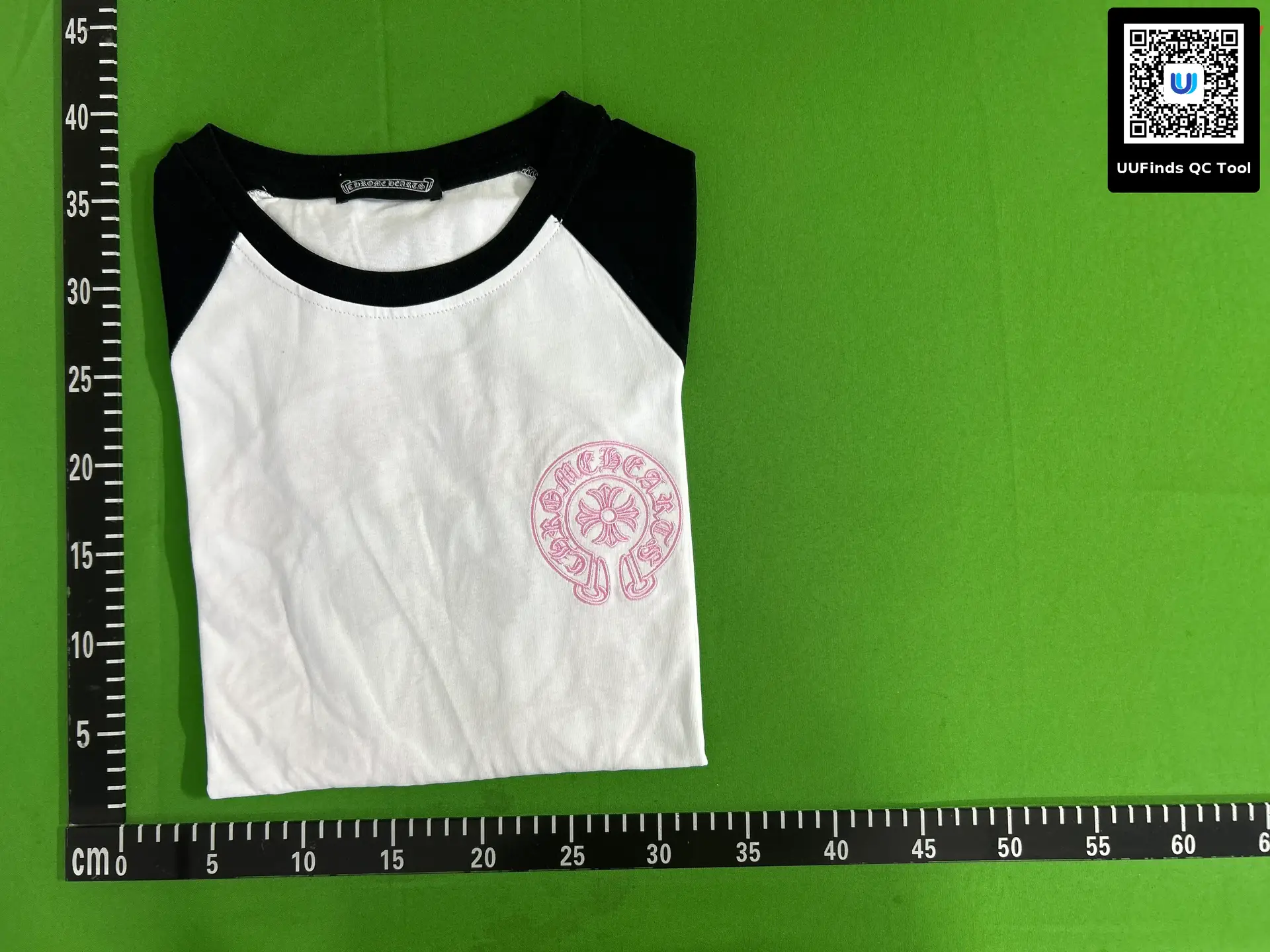 Chrome Hearts White Black Baseball Tee