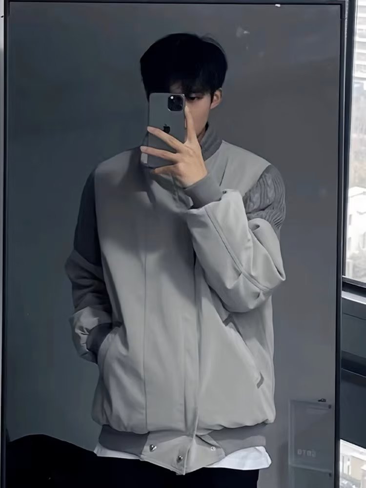 American Baseball Clothes Twist Knitted Men's and Women's Aviators Spring and Autumn High Street Sweater Stitching Couple's Jacket Thin Coat