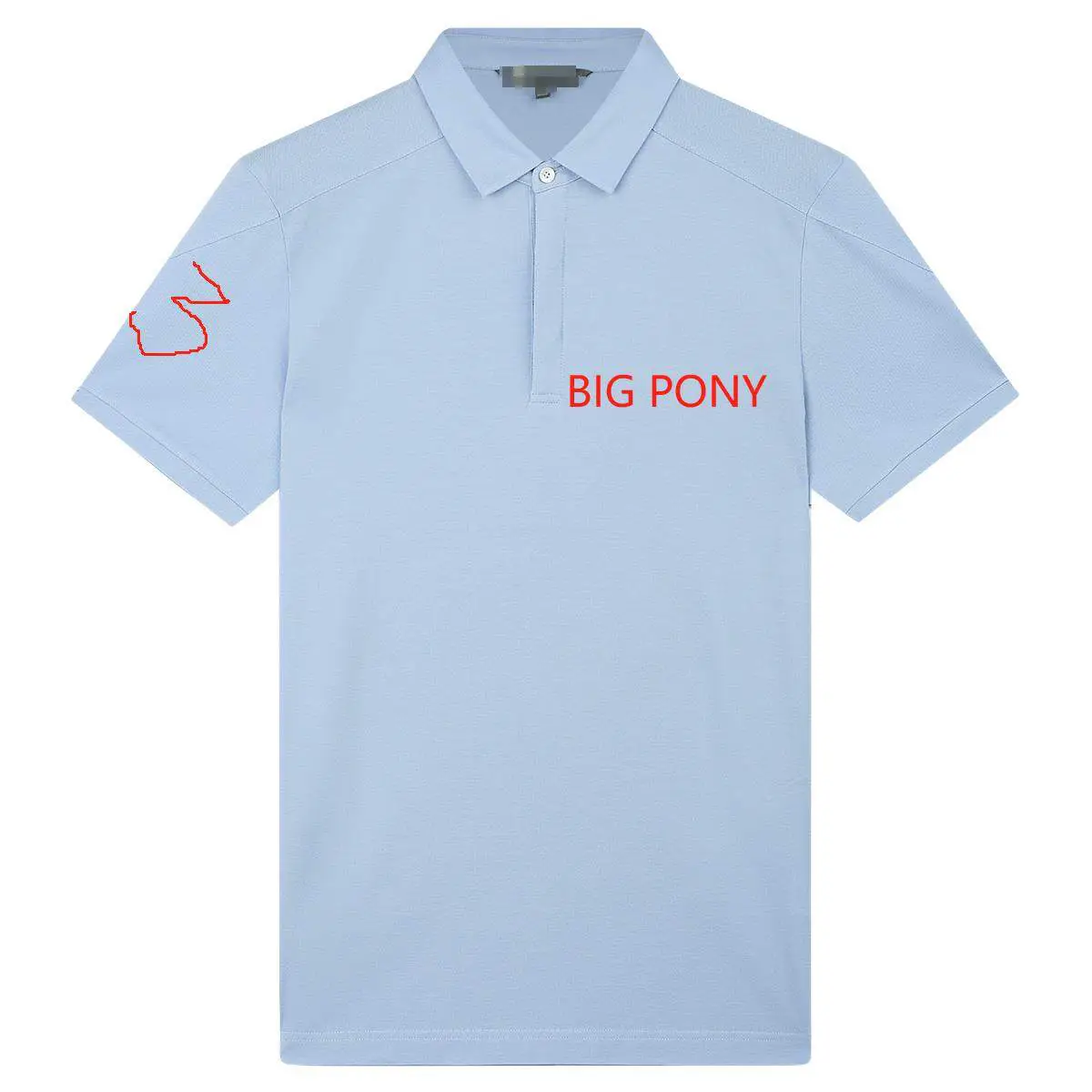 Basic Big Pony Polo Shirt Basic Malaysian Embroidery Polo Shirt R32 H