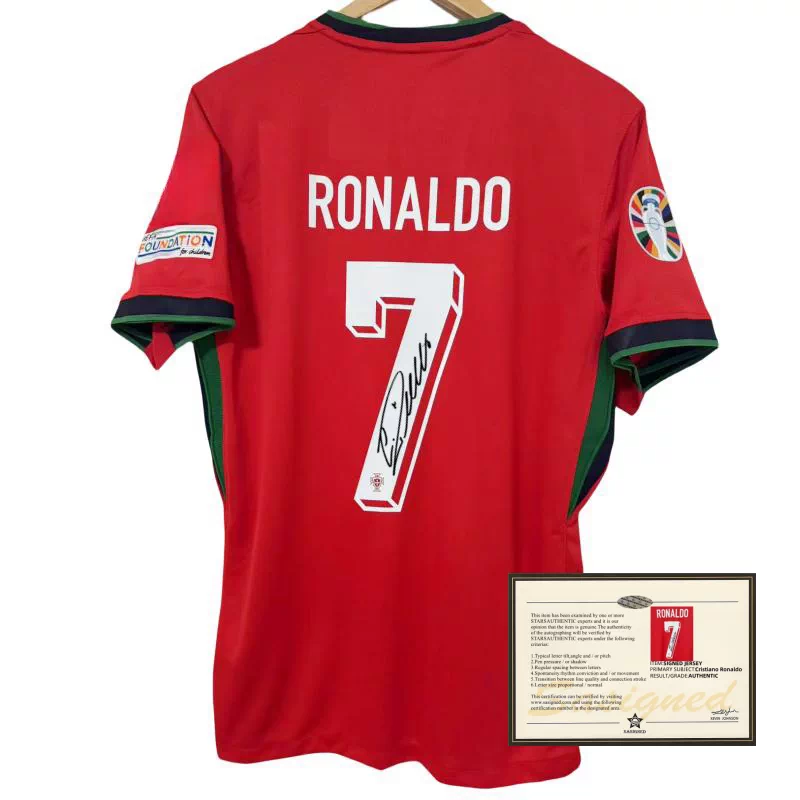 24 Portugal Cristiano Ronaldo Signed Jersey Soccer Jersey