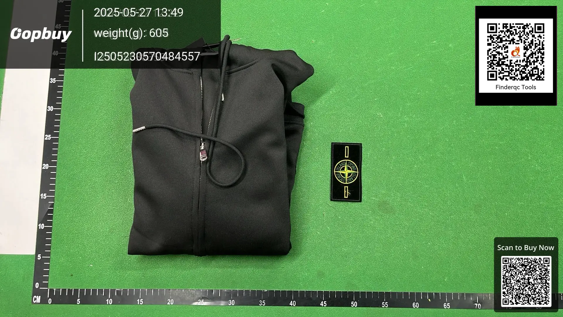 Stone Island Black Zip Hoodie