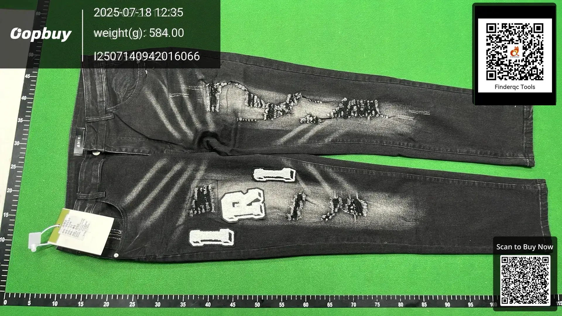 Trendy High Street Trendy Brand New Style Patch Ripped Patch Embroidered Slim-Fit Stretch Leg Jeans Men's Personality
