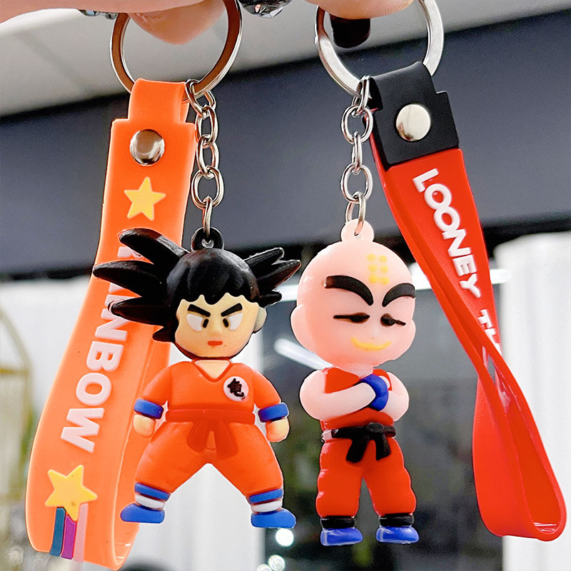 Anime Figure Dragon Ball Keychain Pendant Backpack Decoration Large Three-Dimensional Doll Micro-Business Scan Code Toy Wholesale