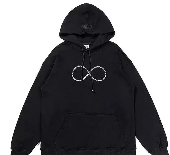 VETEMENTS Black Infinity Logo Hoodie