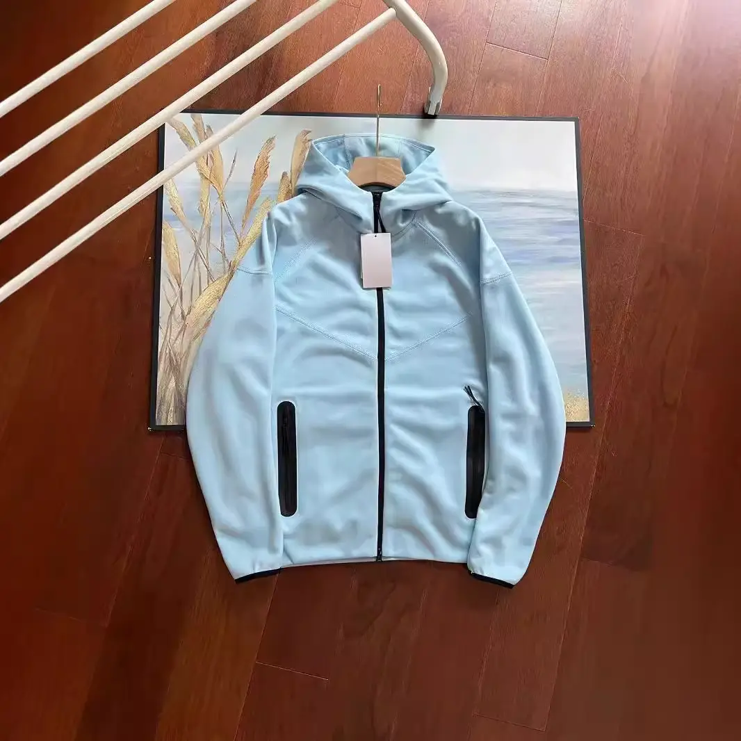 Men's Spring and Autumn Hoodie Jacket Knit Casual Spliced Zipper Shirt 922 Jacket Coat
