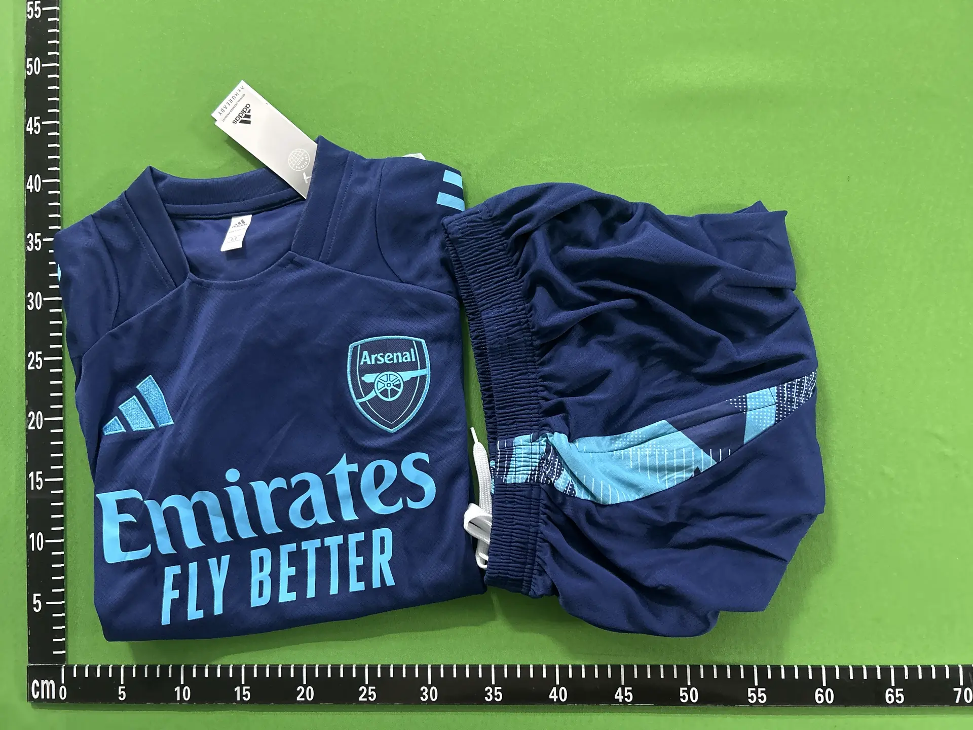Arsenal FC Emirates Fly Better football kit navy blue