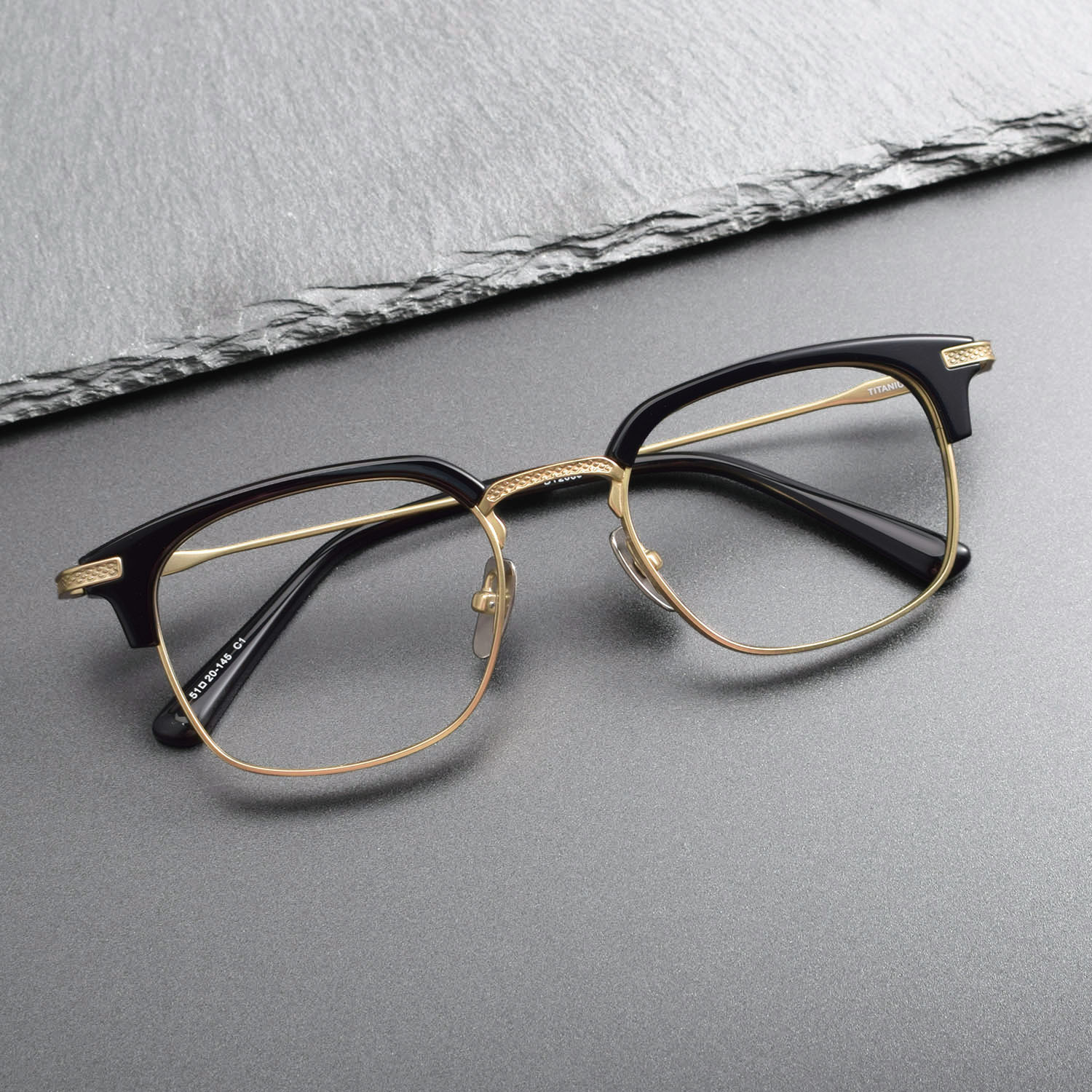 Dita Style 2080 Large Face Pure Titanium Eyeglass Frames, Suitable for Prescription Lenses, Square Eyebrow Frame Glasses
