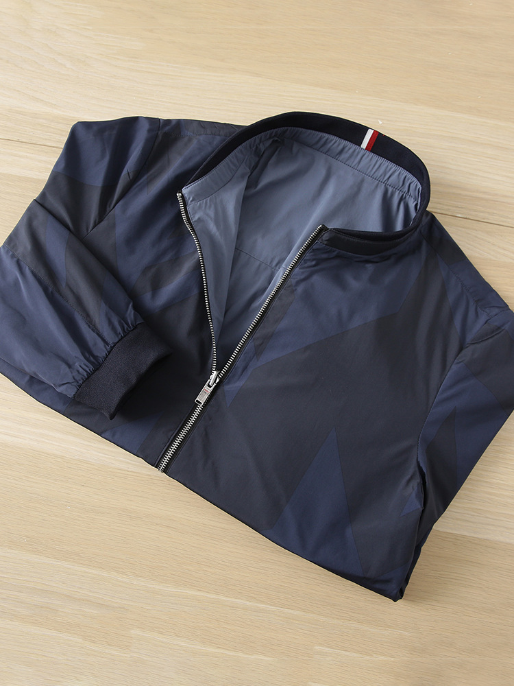 Haipai Withdrawal Cabinet Cut Label Double-sided Jacket Men's Collar Spring and Summer Fashion All-match Casual Jacket Men's 3D687