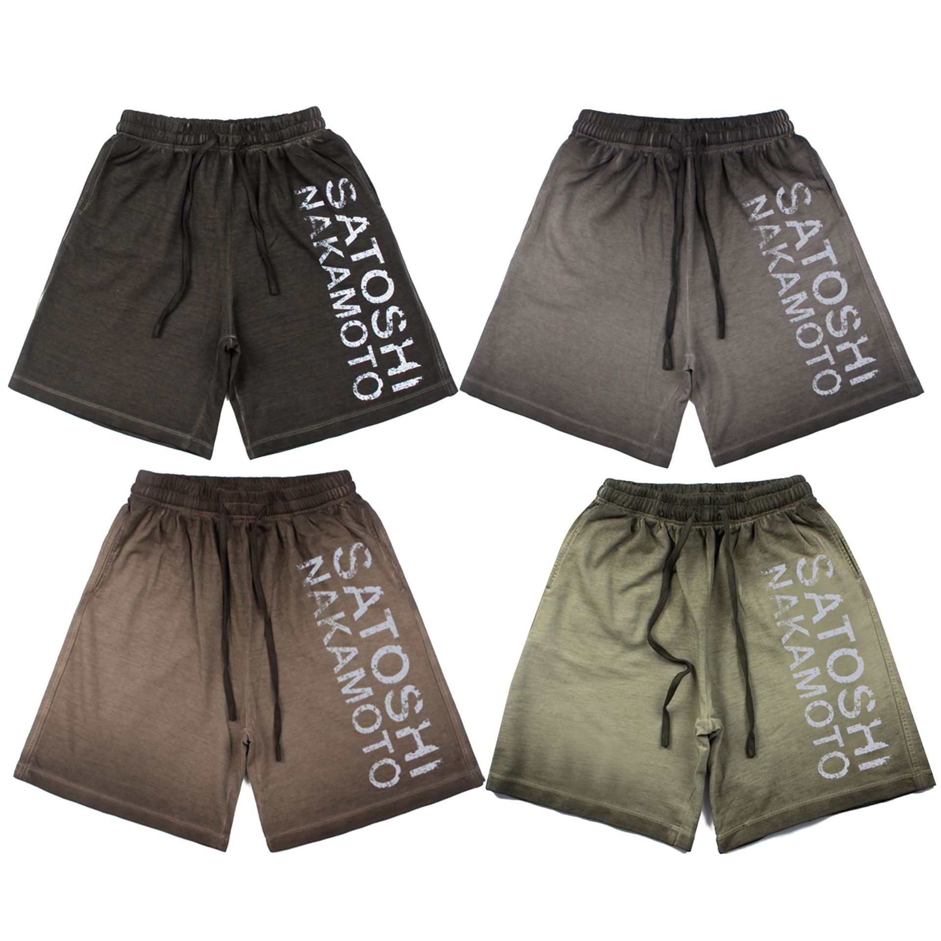 2026 Cross-Border American High Street Retro Letter Print Washed Vintage Shorts Unisex Five-Point Sweatpants