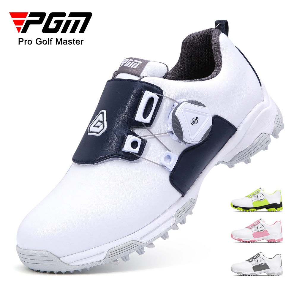 PGM Golf Boys Sneakers Teenagers Rotating Shelaces Anti-Slip Children's Waterproof Shoes Factory Direct Sales