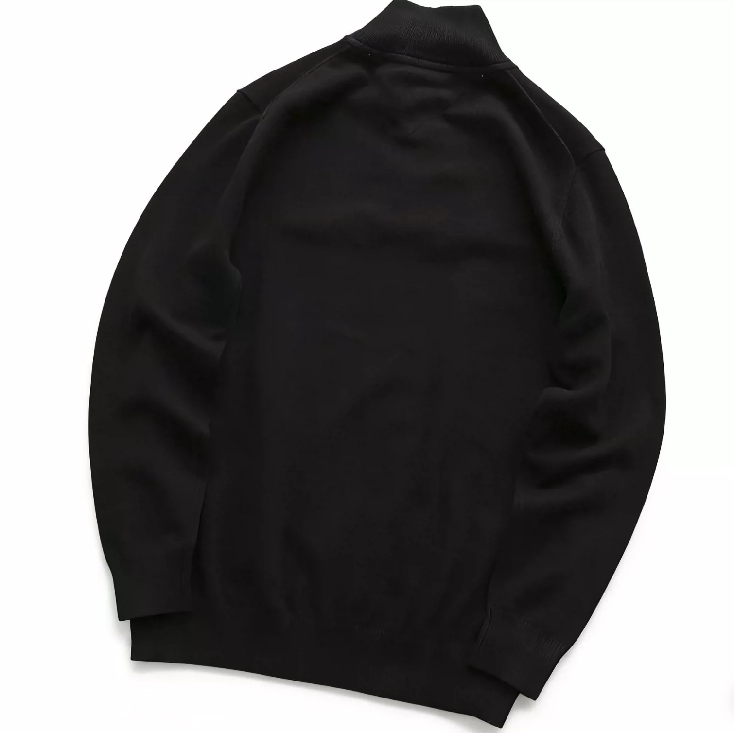 Left embroidered red and white checkered bar zipper tricolor stand collar zipper hoodie sweater 33122431